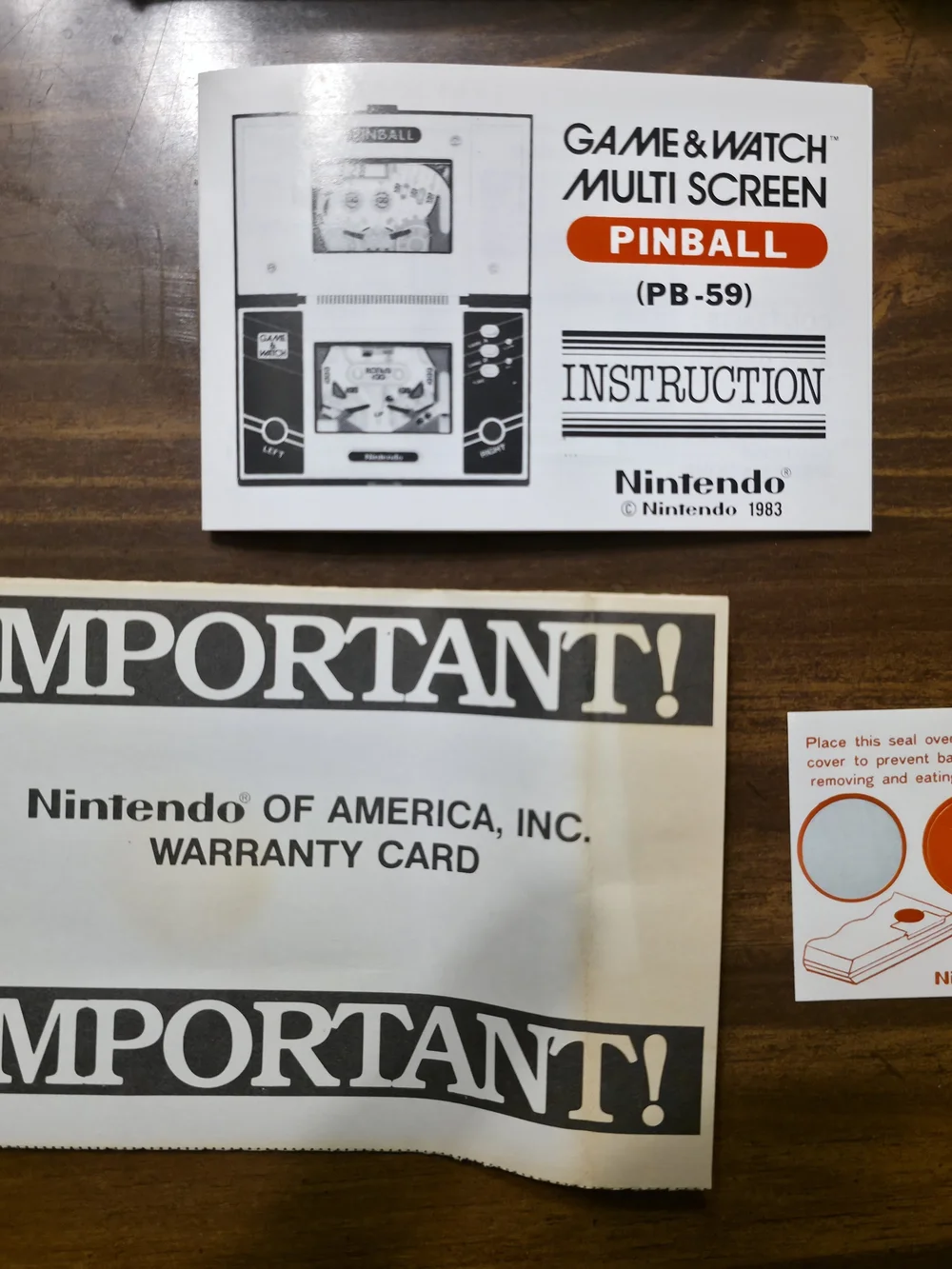 Nintendo Game & Watch Pinball Pocketsize Complete Tested And Working